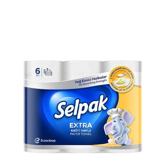 SELPAK HAVLU 6'LI EXTRA*4