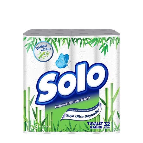 SOLO TUVALET KAĞIDI 32'Lİ BAMBU KATKILI*3