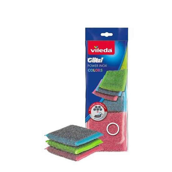 VİLEDA SÜNGER 3'LÜ POWER INOX PAD COLORS *20