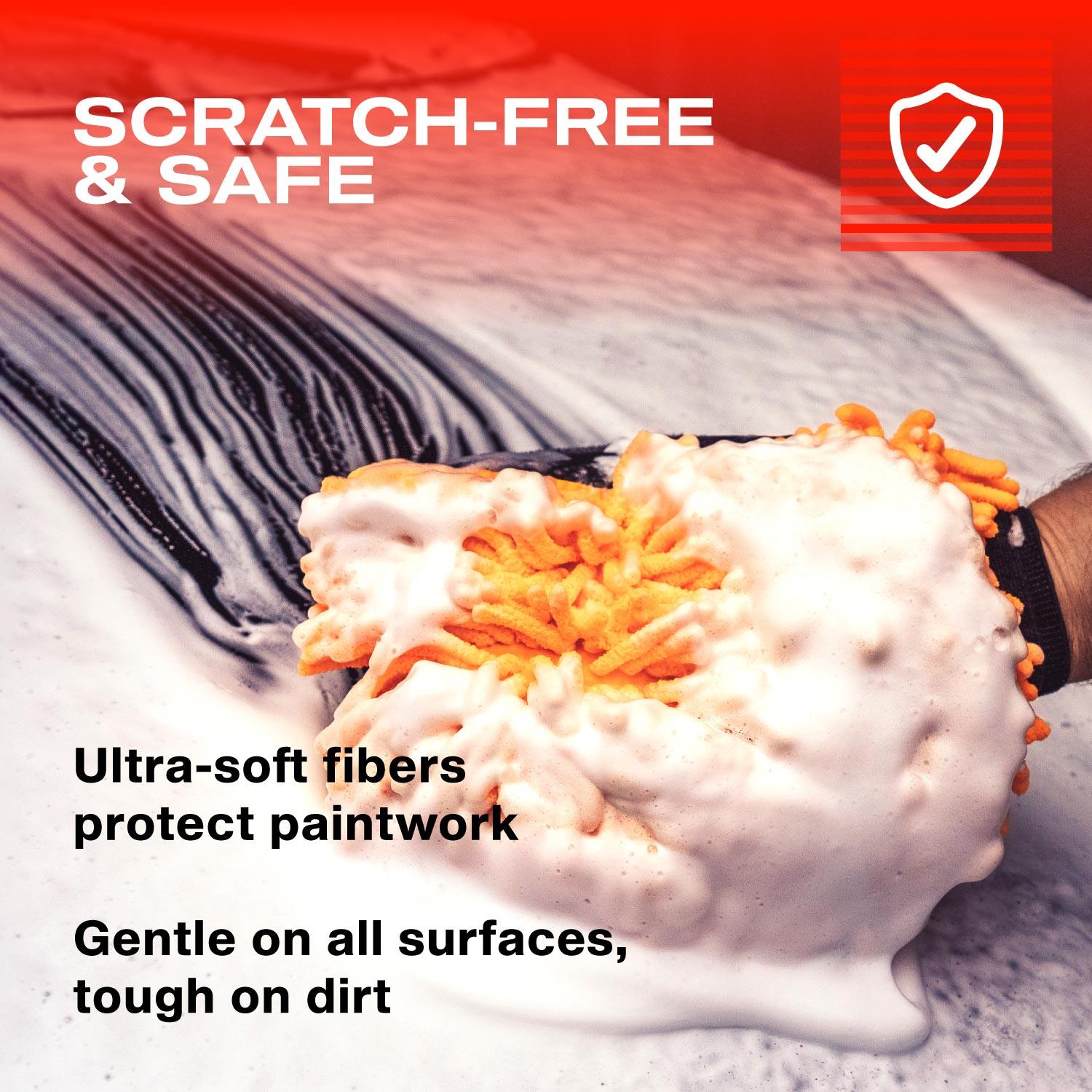 Nasiol Double Sided Microfiber Super Soft Chenille Car Wash Mitt-Scratch Free Cleaning