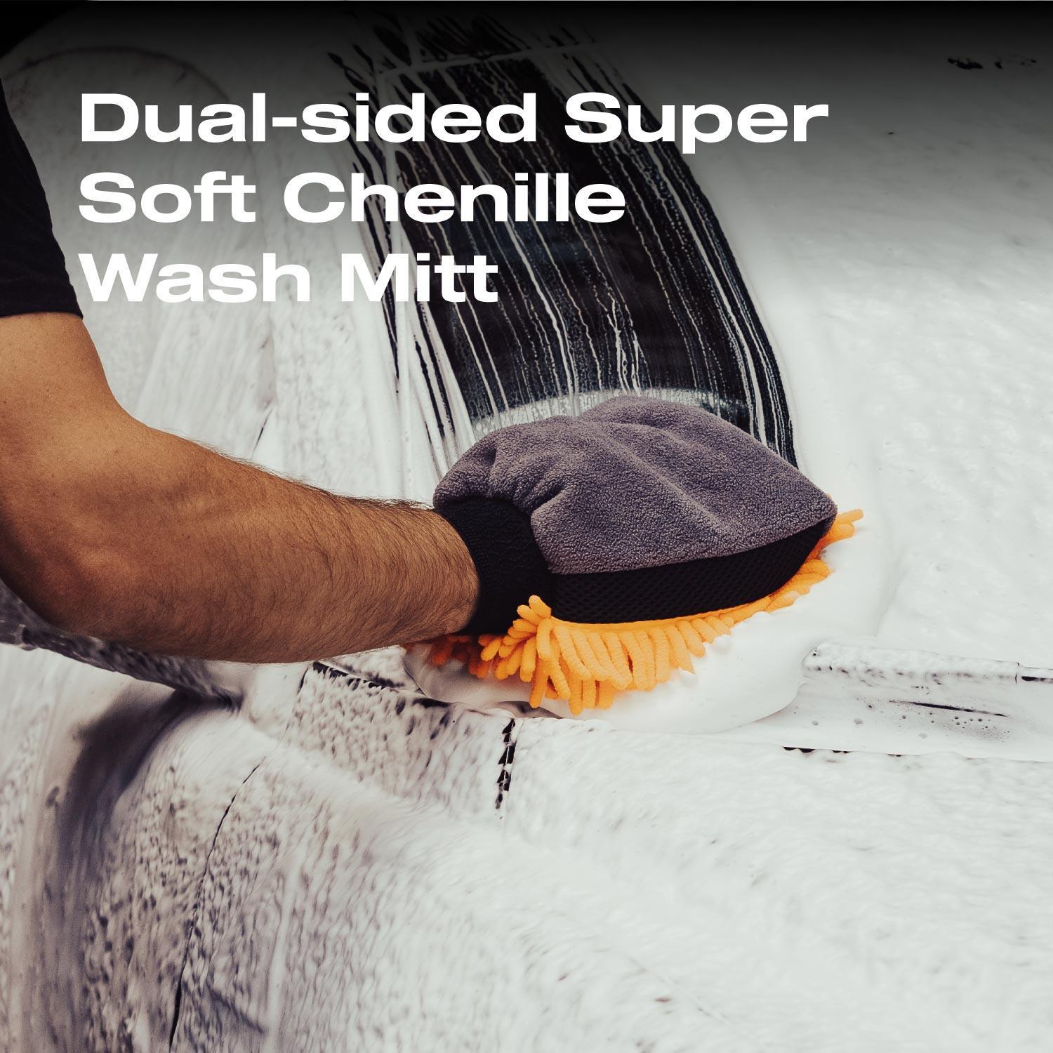 Nasiol Double Sided Microfiber Super Soft Chenille Car Wash Mitt-Scratch Free Cleaning
