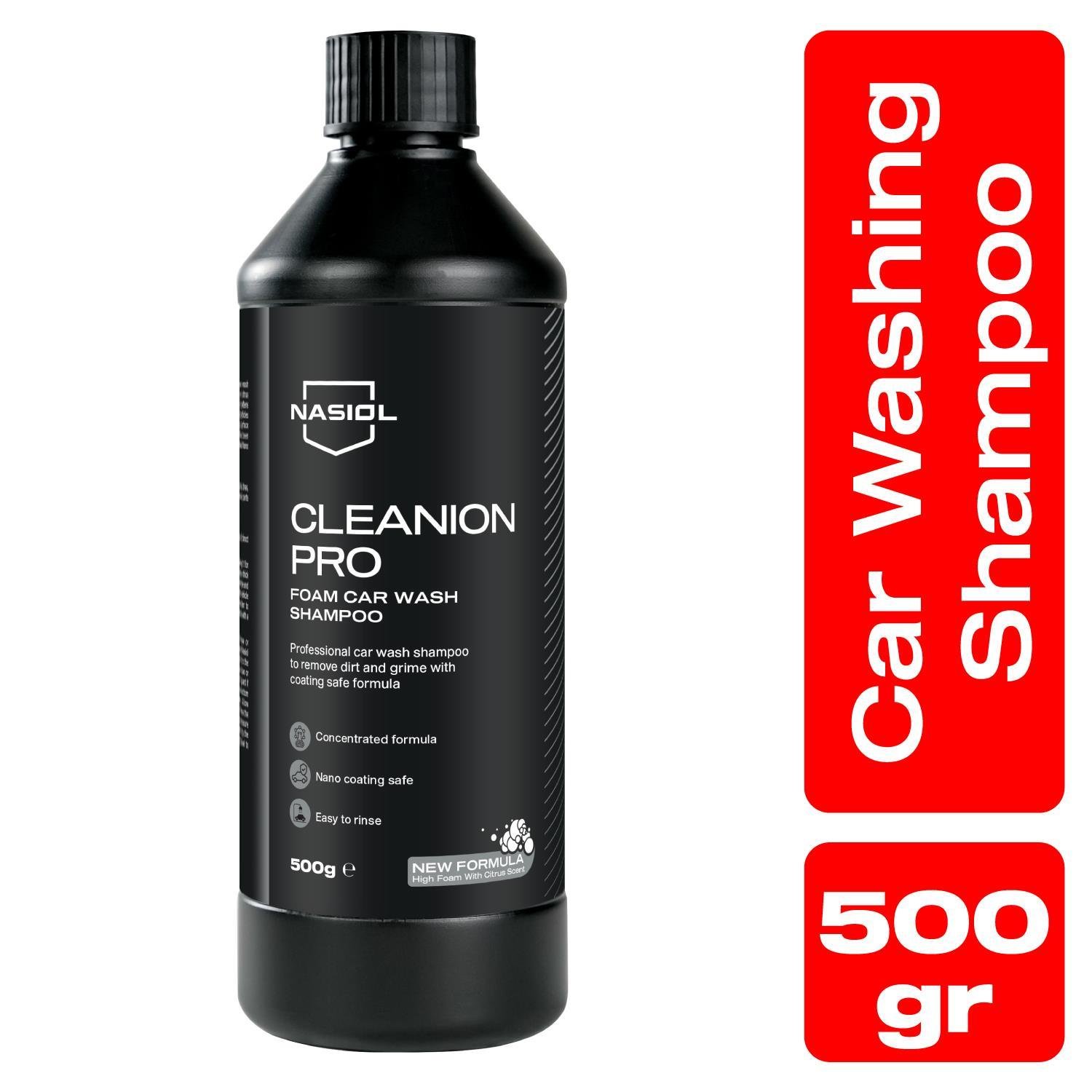 Nasiol Cleanion Pro Yoğun Köpüklü Konsantre Araç Yıkama Şampuanı-25 Yıkama-500gr