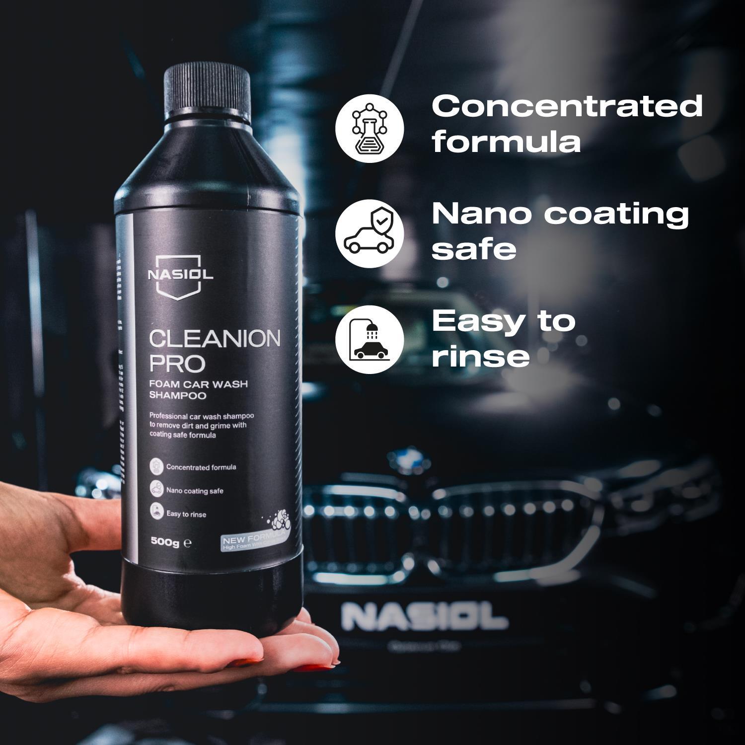 Nasiol Cleanion Pro Concentrated Car Wash Shampoo with Extra Foam-25 Wash-1.10Lbs