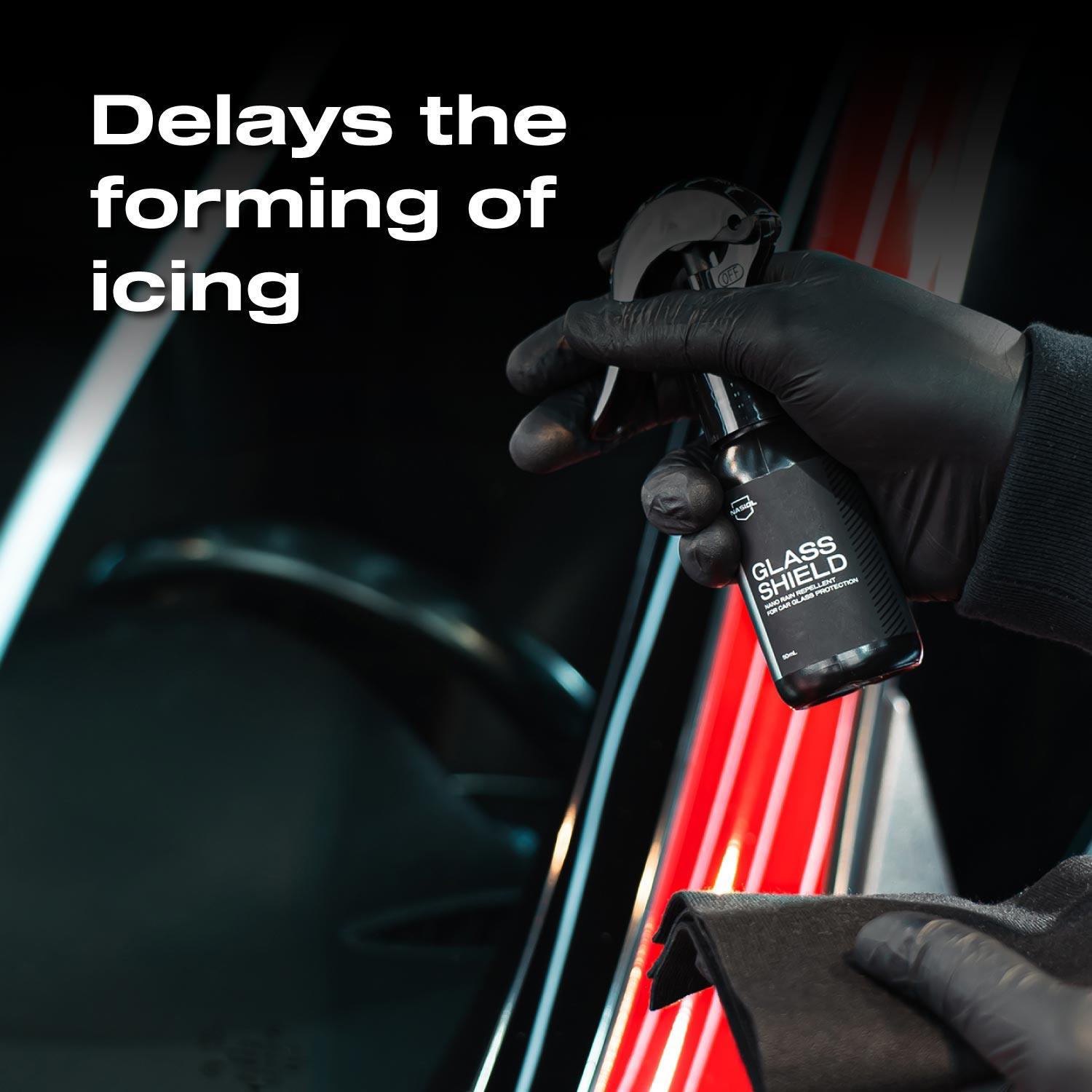 Nasiol Glasshield Nano Yağmur Kaydırıcı-Cam Yüzey Seramik Kaplama Spreyi-2 Yıl Dayanım-50ml