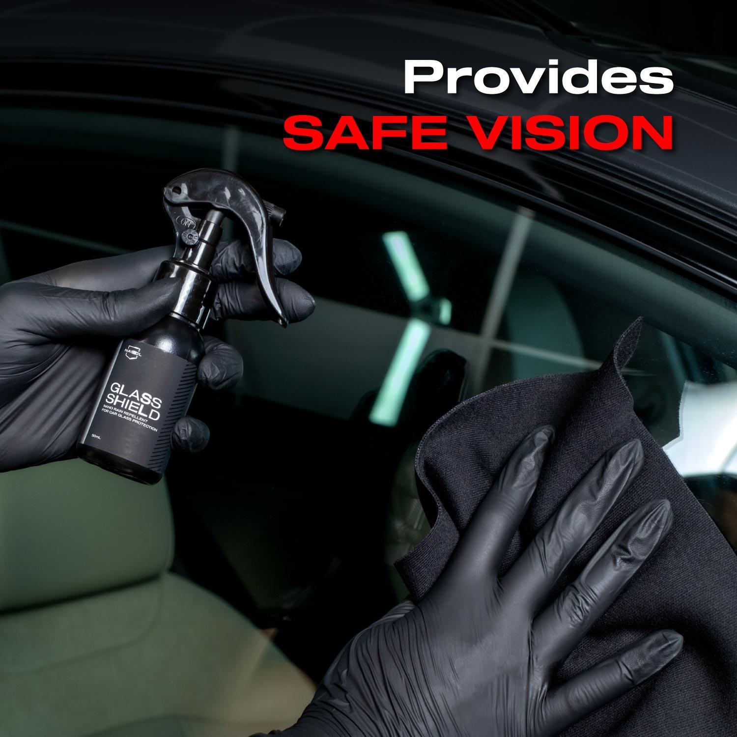 Nasiol Glasshield Nano Yağmur Kaydırıcı-Cam Yüzey Seramik Kaplama Spreyi-2 Yıl Dayanım-50ml