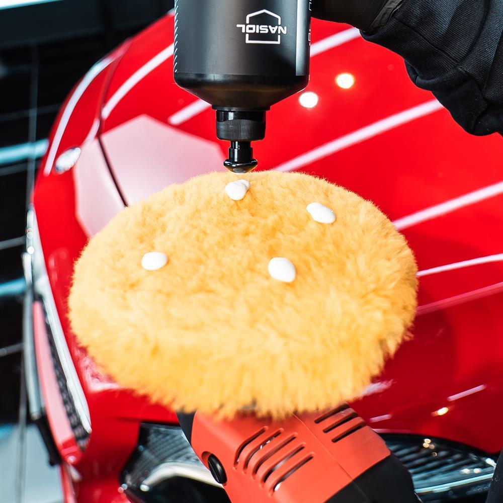 Nasiol Kuzu Yünü Polisaj Pedi-150 Mm-Kuzu Postu Polisaj Pasta Cila Keçesi, Detailing