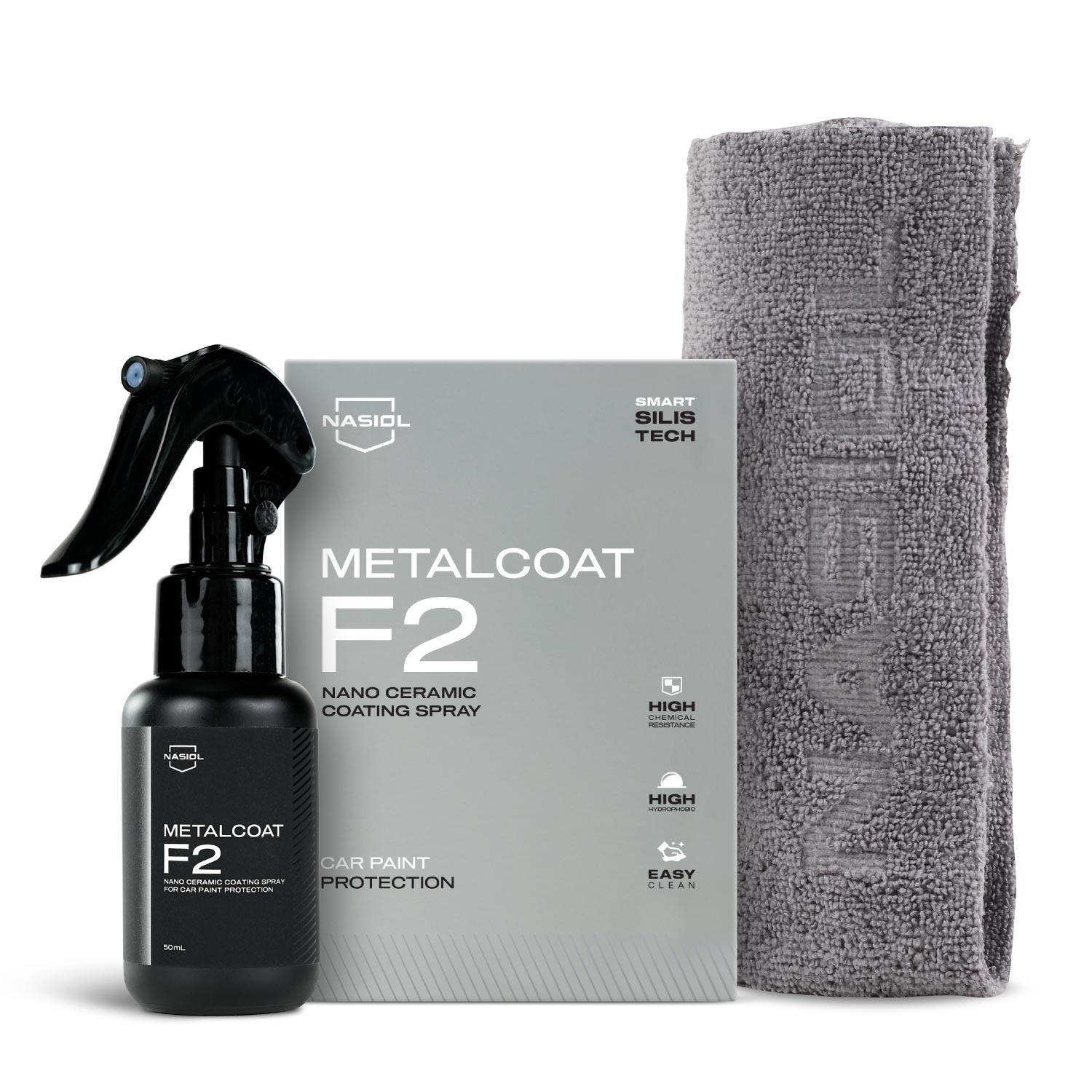 Nasiol Metalcoat F2 Car Spray Nano Ceramic Coating and Paint Protection-1 Year Durability-1.69FlOz