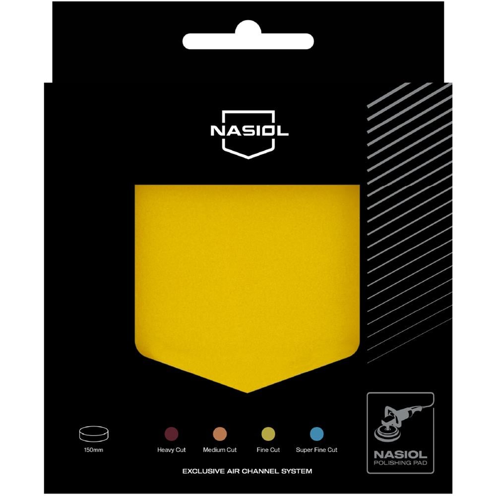 Nasiol Özel Hava Kanallı Polisaj Pedi Sarı-150 Mm-Yumuşak Polisaj Pasta Cila Süngeri, Detailing