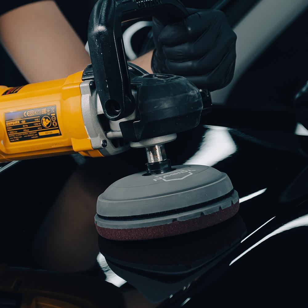 Nasiol Polisaj Tabanı 125/145 Mm 2 Parça-Cırtlı Pasta Cila Polisaj Aplikatörü, Detailing