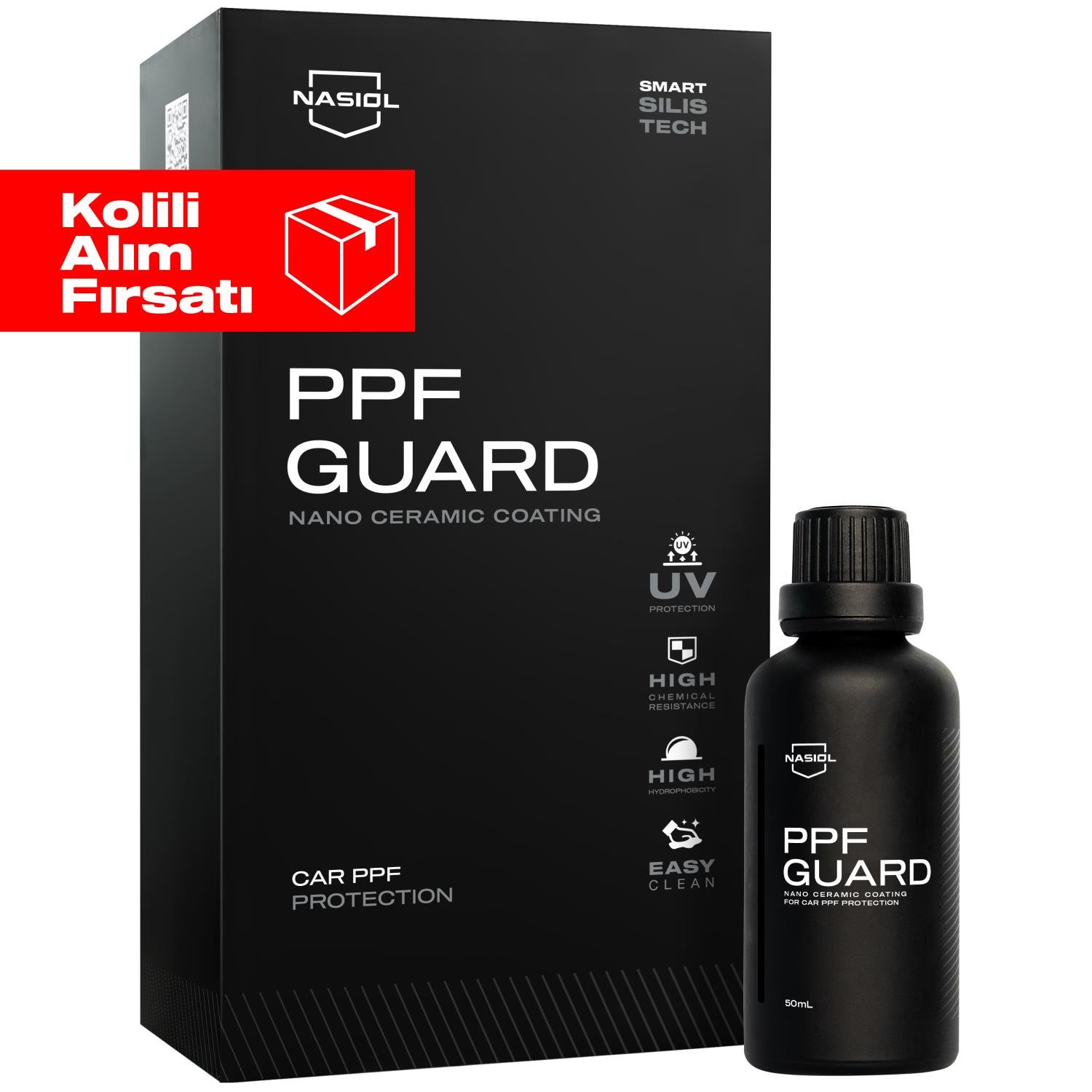 Nasiol PPFGuard Araç Boya Koruma Filmi(PPF) için Nano Seramik Kaplama ve PPF Koruma 10'lu Set (Kolili)