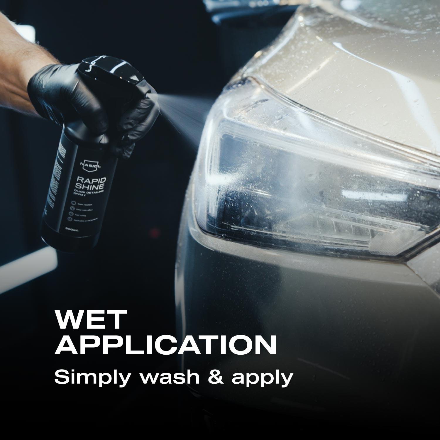 Nasiol Rapidshine Car Quick Detailer Spray-Deep Color Effect-Showroom Gloss-6 ​​Months Durability-16.90FlOz