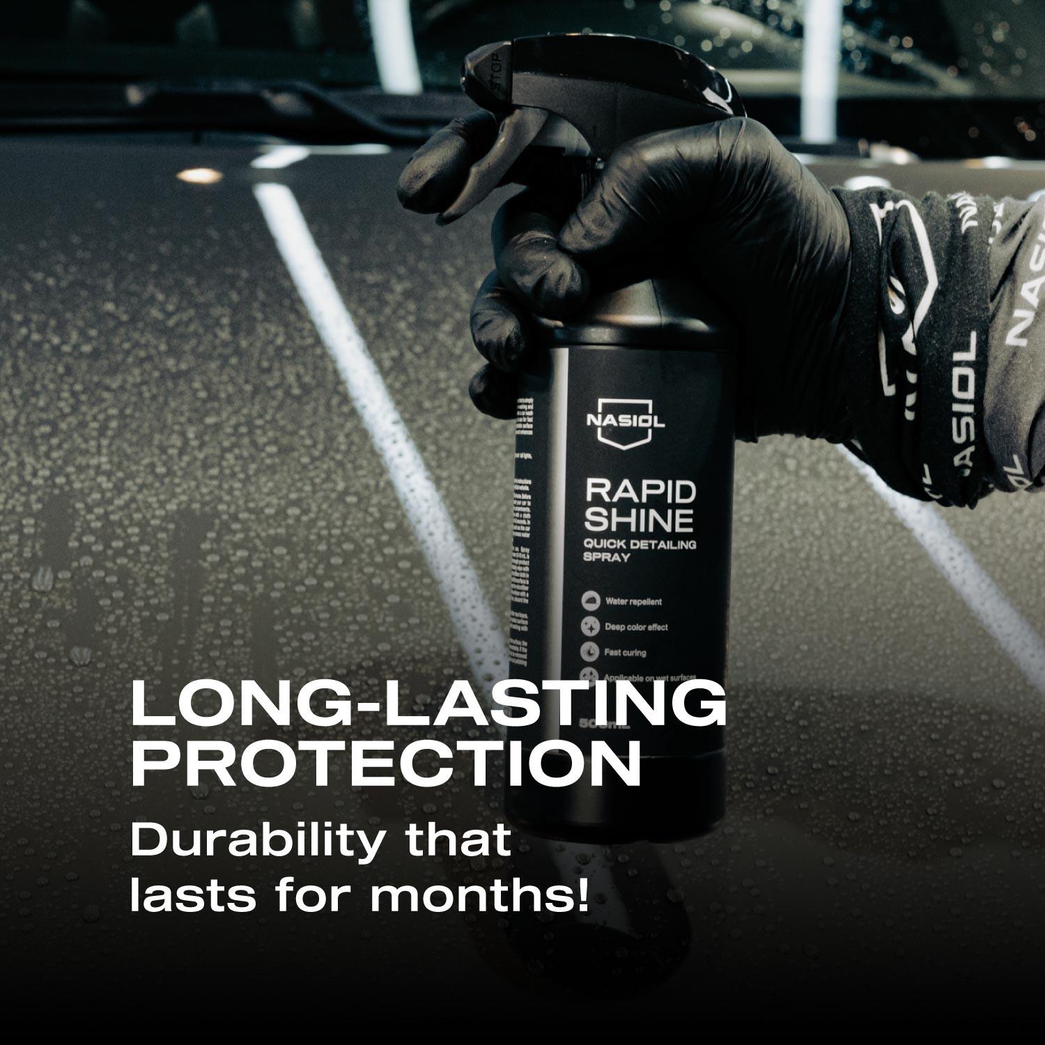 Nasiol Rapidshine Car Quick Detailer Spray-Deep Color Effect-Showroom Gloss-6 ​​Months Durability-16.90FlOz