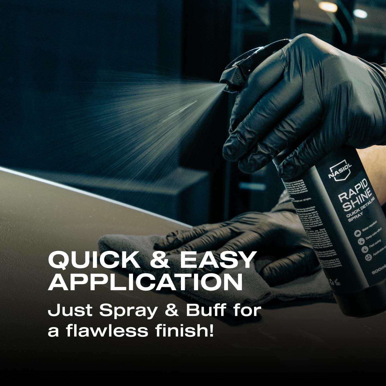Nasiol Rapidshine Car Quick Detailer Spray-Deep Color Effect-Showroom Gloss-6 ​​Months Durability-16.90FlOz