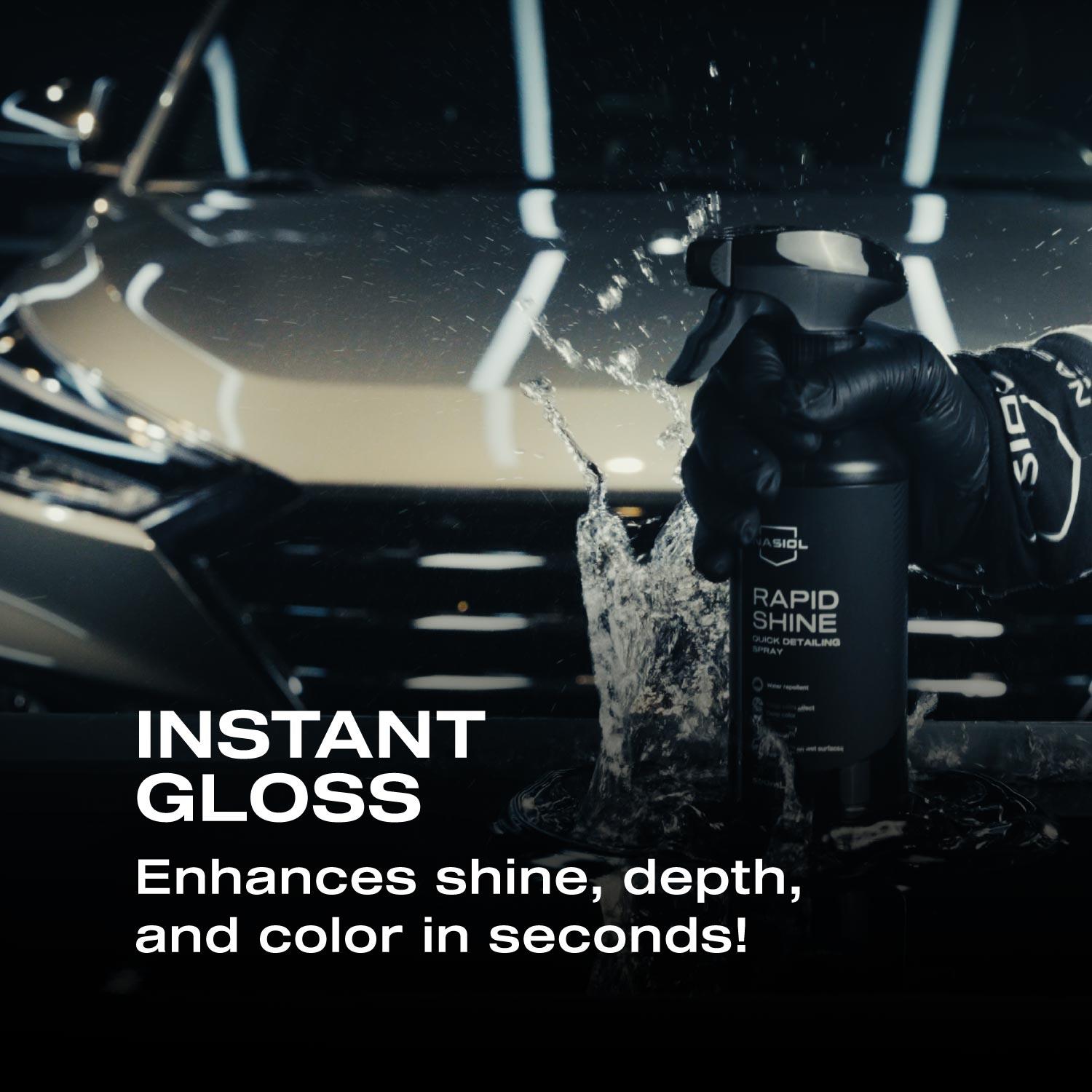 Nasiol Rapidshine Car Quick Detailer Spray-Deep Color Effect-Showroom Gloss-6 ​​Months Durability-16.90FlOz