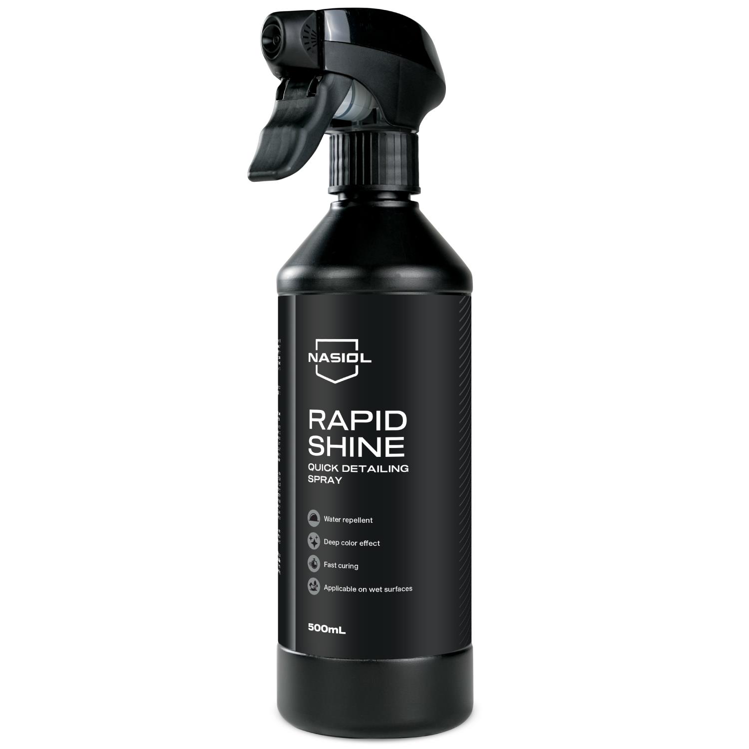 Nasiol Rapidshine Car Quick Nano Detail Spray-Deep Color Effect-Showroom Gloss-6 ​​Months Durability-16.90FlOz