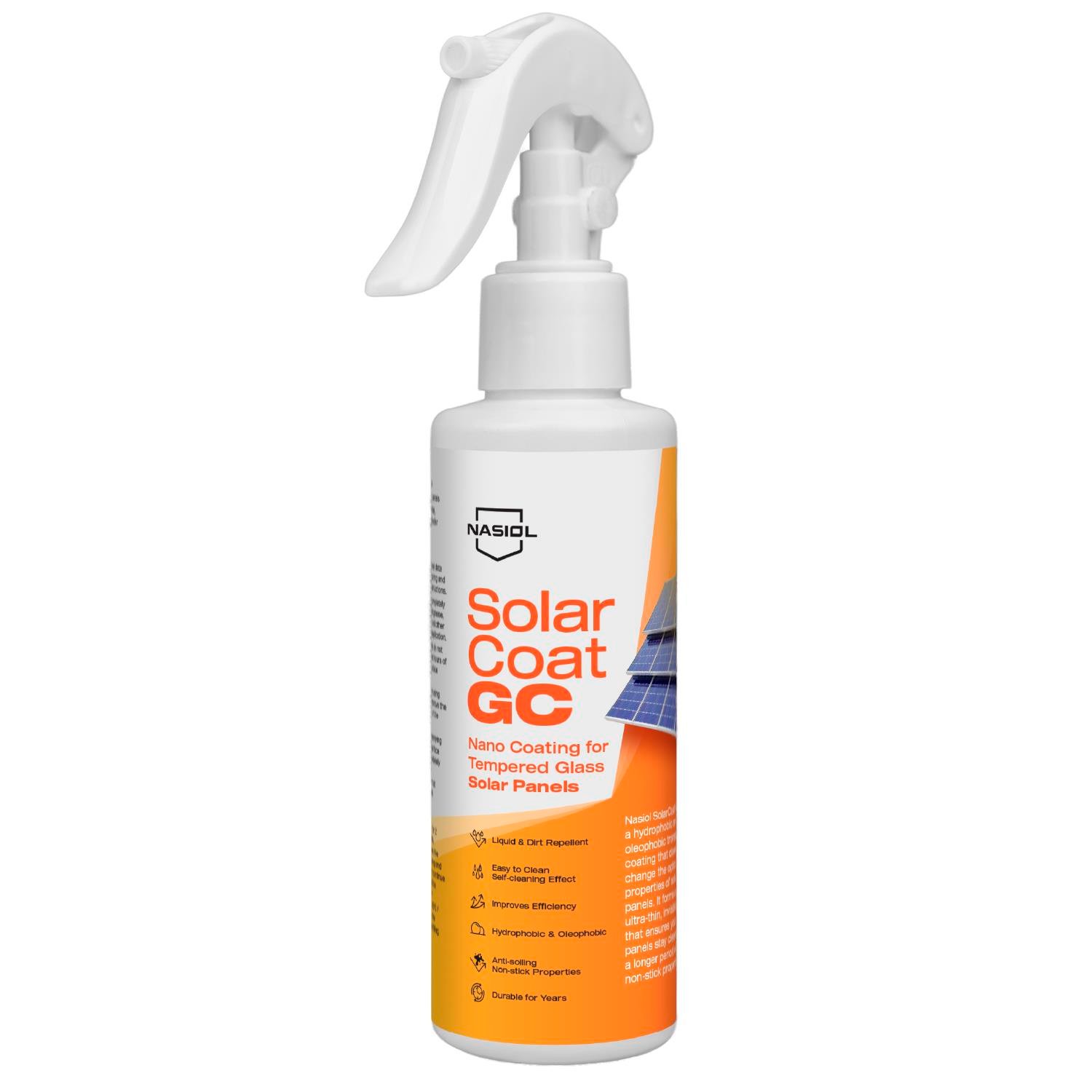 Nasiol SolarCoat GC Temperli Cam Güneş Panelleri İçin Gelişmiş Nano Kaplama-150ml