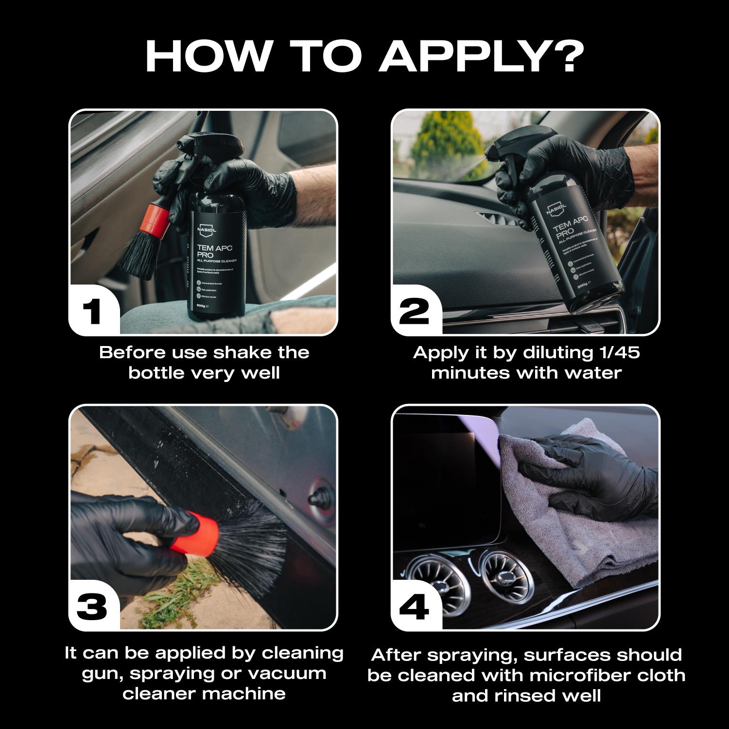 Nasiol Tem Apc Pro All Purpose Concentrated Car Interior Cleaner-1.10Lbs