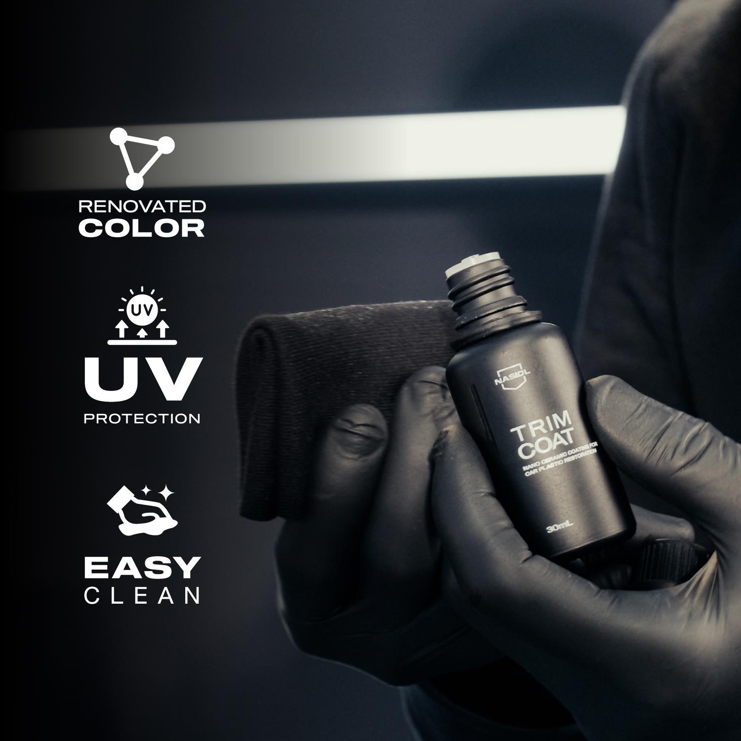 Nasiol Trimcoat Nano Ceramic Coating for Car Plastic Renovation and Protection-2 Years Durability-1.01FlOz