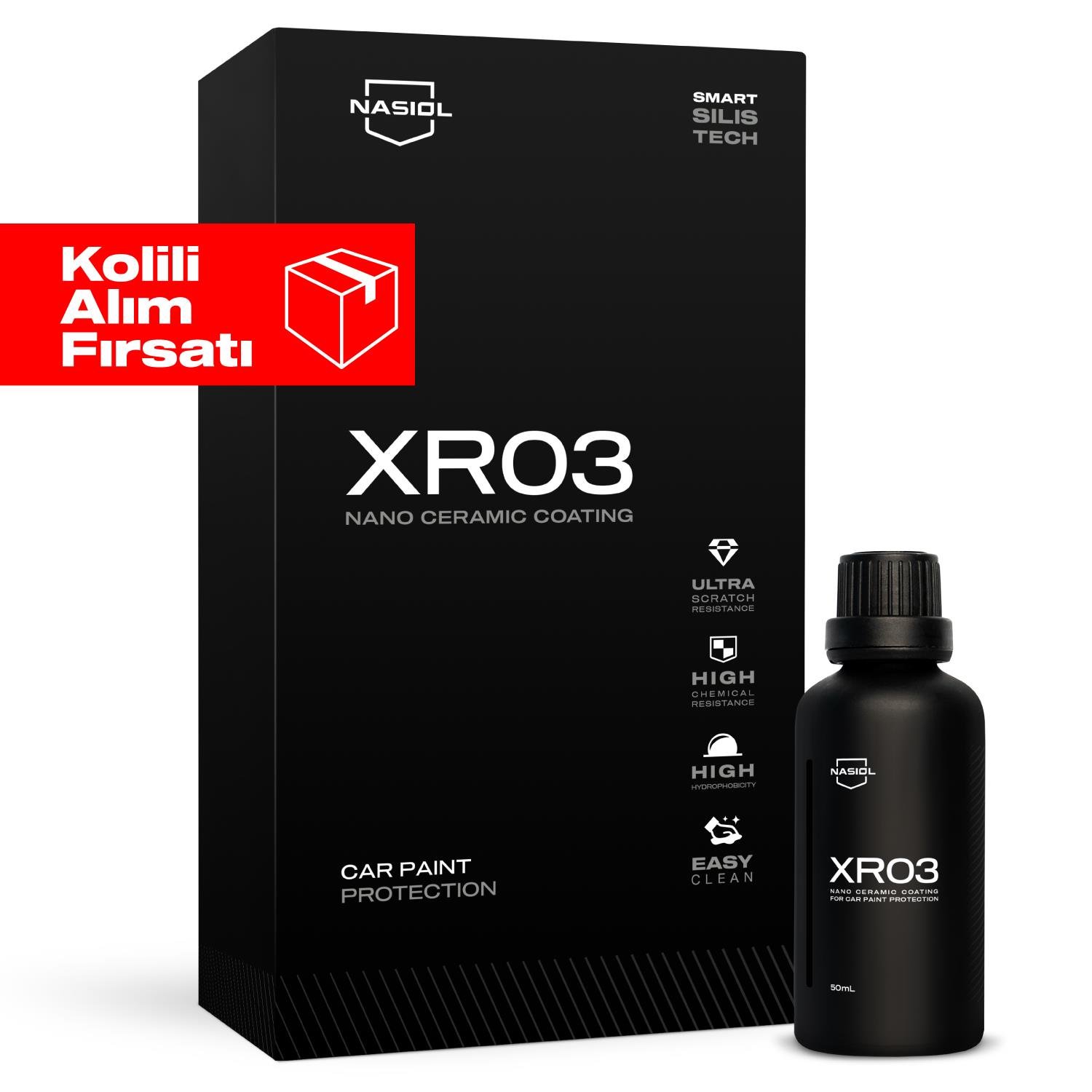 Nasiol XR03 Araç Nano Seramik Kaplama 10'lu Set (Kolili)
