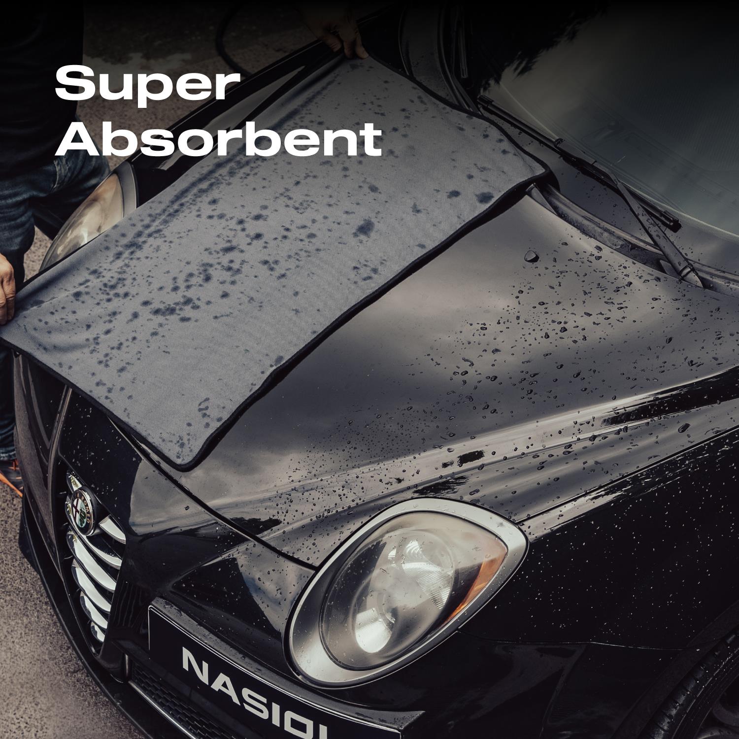 Nasiol High Water Absorbent Microfiber Car Drying Towel-Scratch Free Cleaning-23x35inch-600gsm