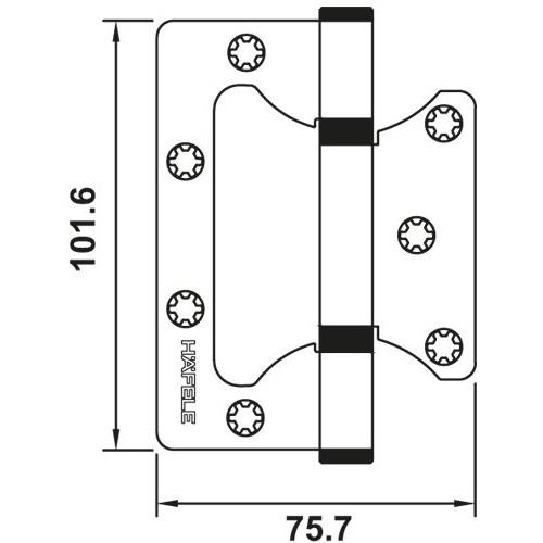 10 cm Kelebek Kapı Menteşesi Mat Siyah