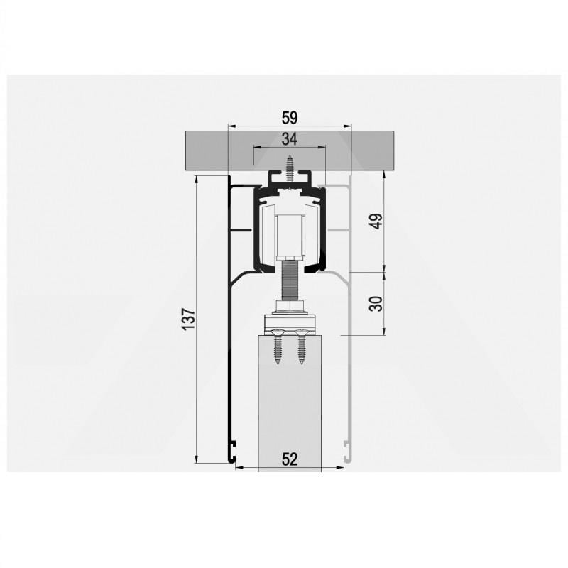 120 Kg Ayarlı Çift Yöne Yavaşlatıcılı Halatlı Eş Zamanlı Sürgü Kapı Sistemi 9820