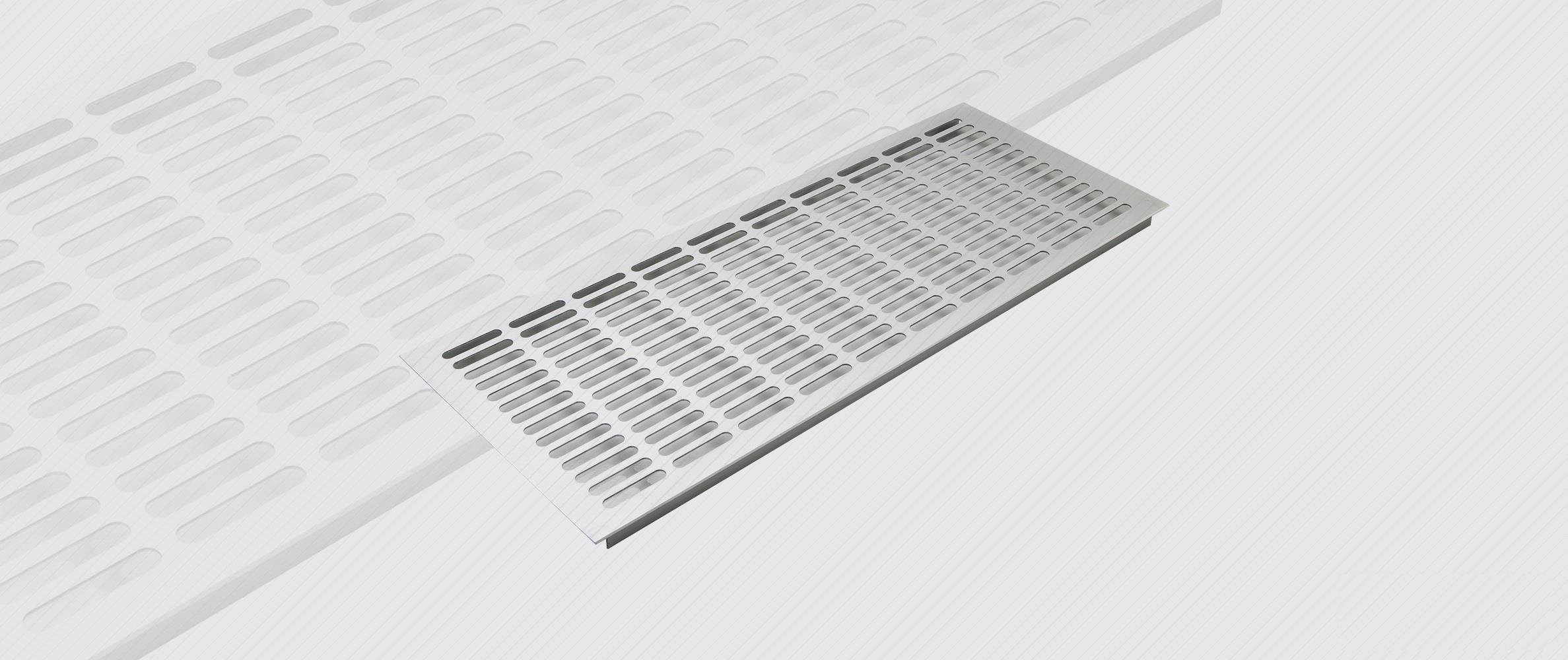 120*500 Mm. Oval Delikli Alüminyum Havalandırma Menfezi