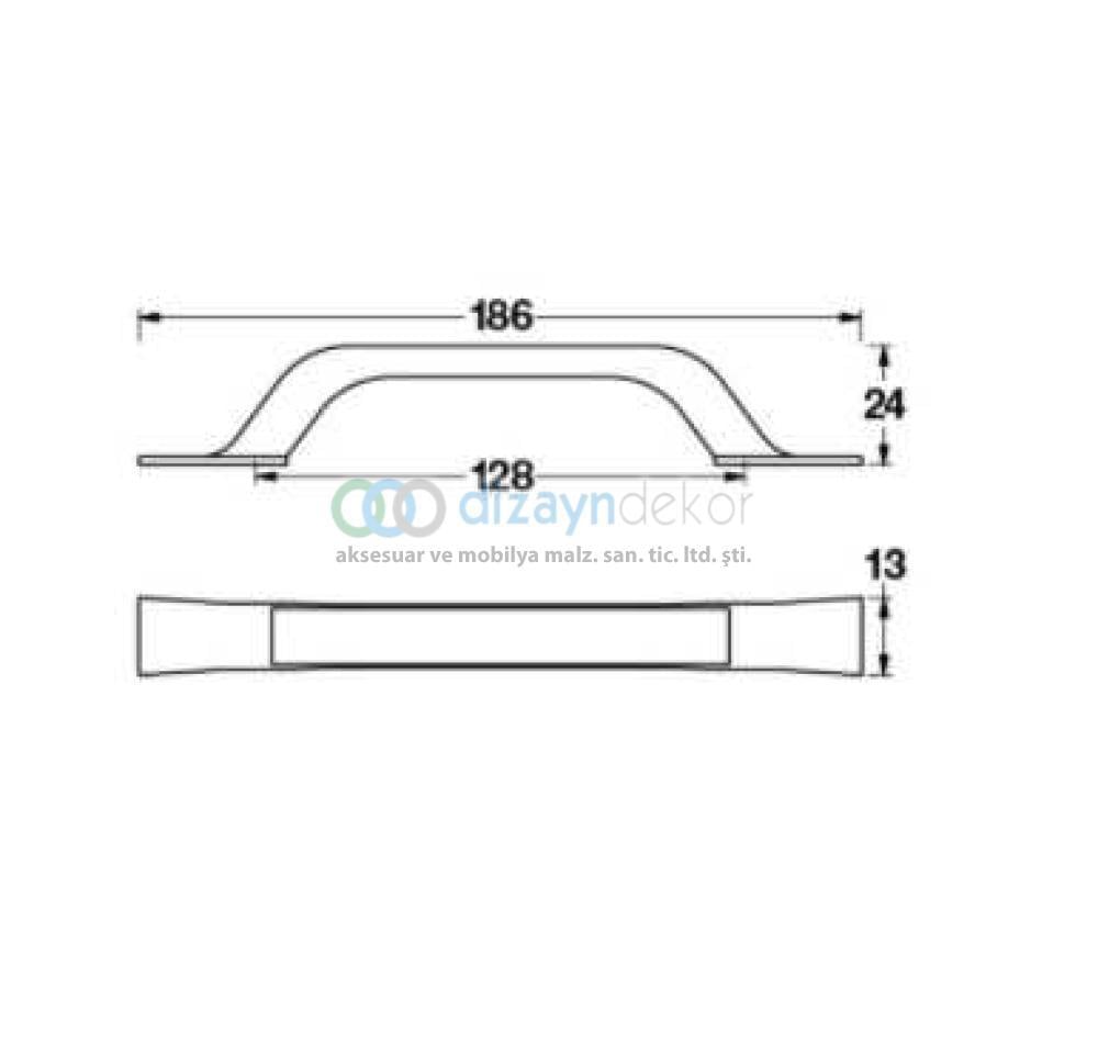 256 Mm. Florya Mutfak Kulpu Mat Antrasit