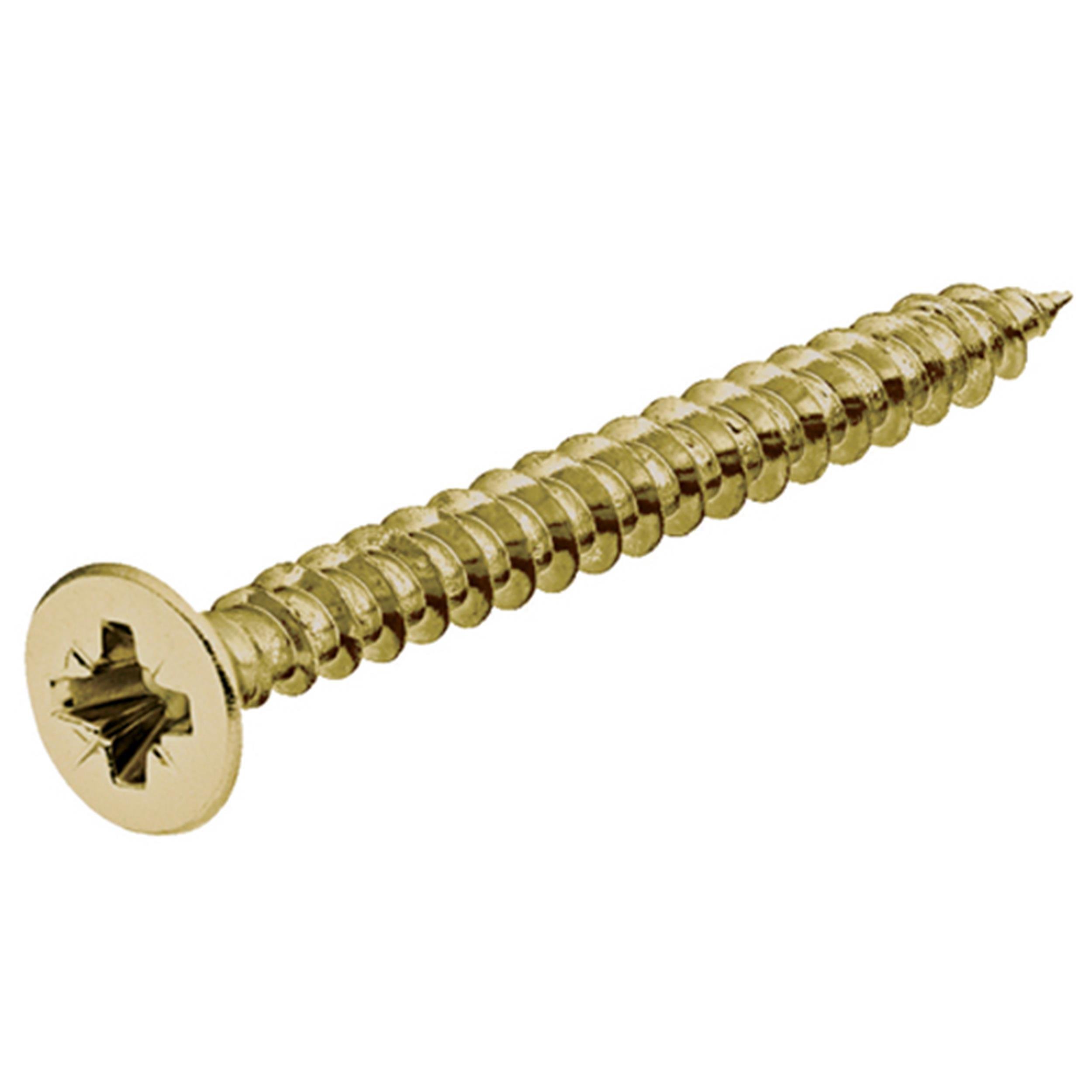 3,5x18 Mm. Havşa Başlı Sunta Mdf Vidası Altın Sarı - 250 Adet