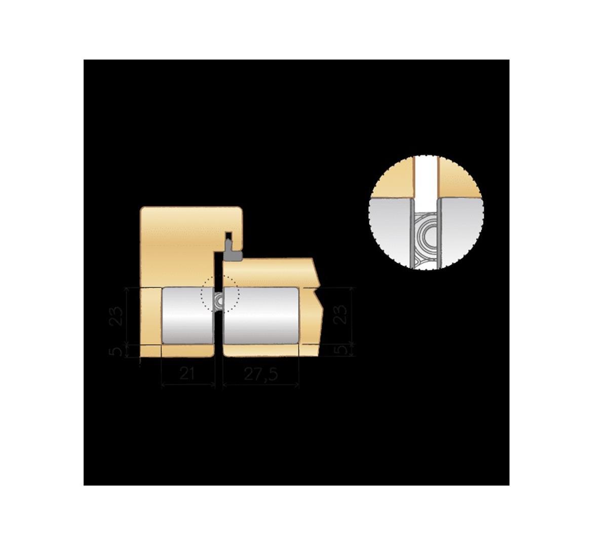 AGB Gizli Ayarlı Gömme Kapı Menteşesi ECLIPSE 3.2 Mat Krom