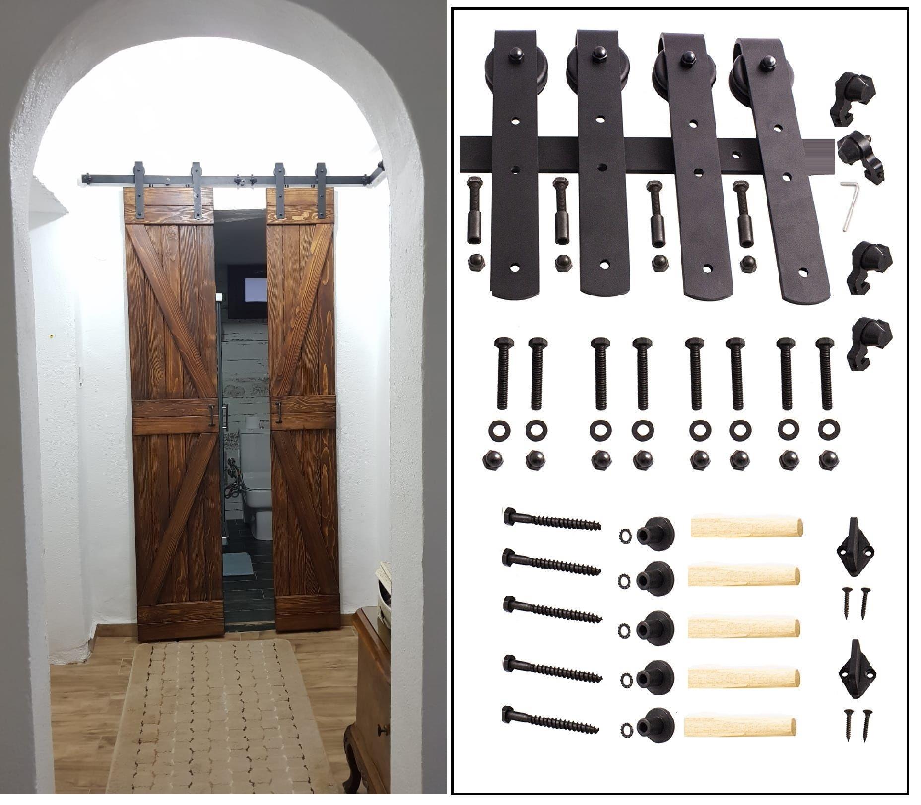 Ahır Kapı Çift Kanat Design 100s Sürgü Kayar Kapı Sistemi