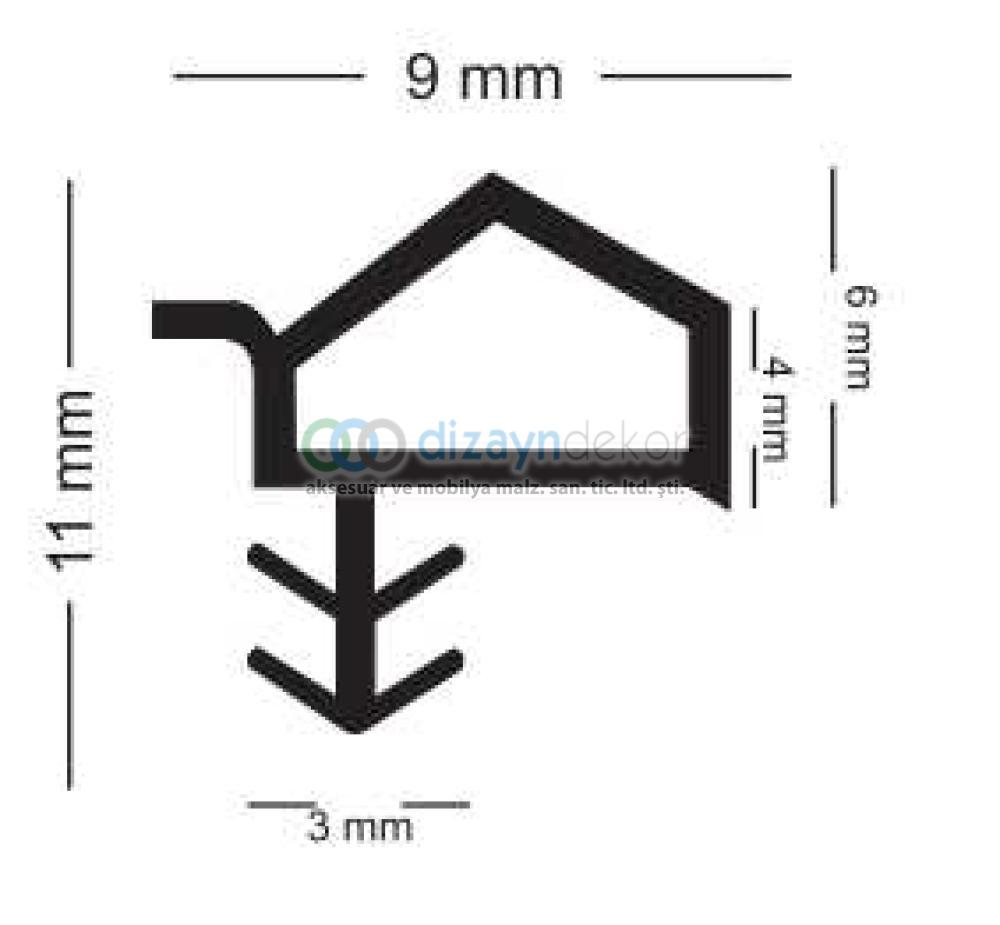 Ahşap Kapı Fitili, Ses Contası Çatılı Kenardan