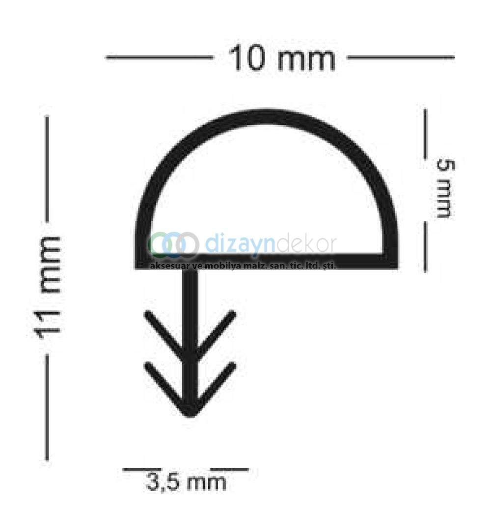 Ahşap Kapı Fitili, Ses Contası Yuvarlak Kenardan