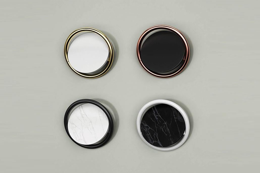 Aksesuar Mobilya Kulp Parlak Altın Mat Siyah 32 Mm. Dole