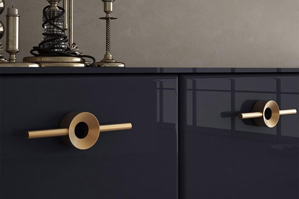 Aksesuar Mobilya Kulp Parlak Altın Sy