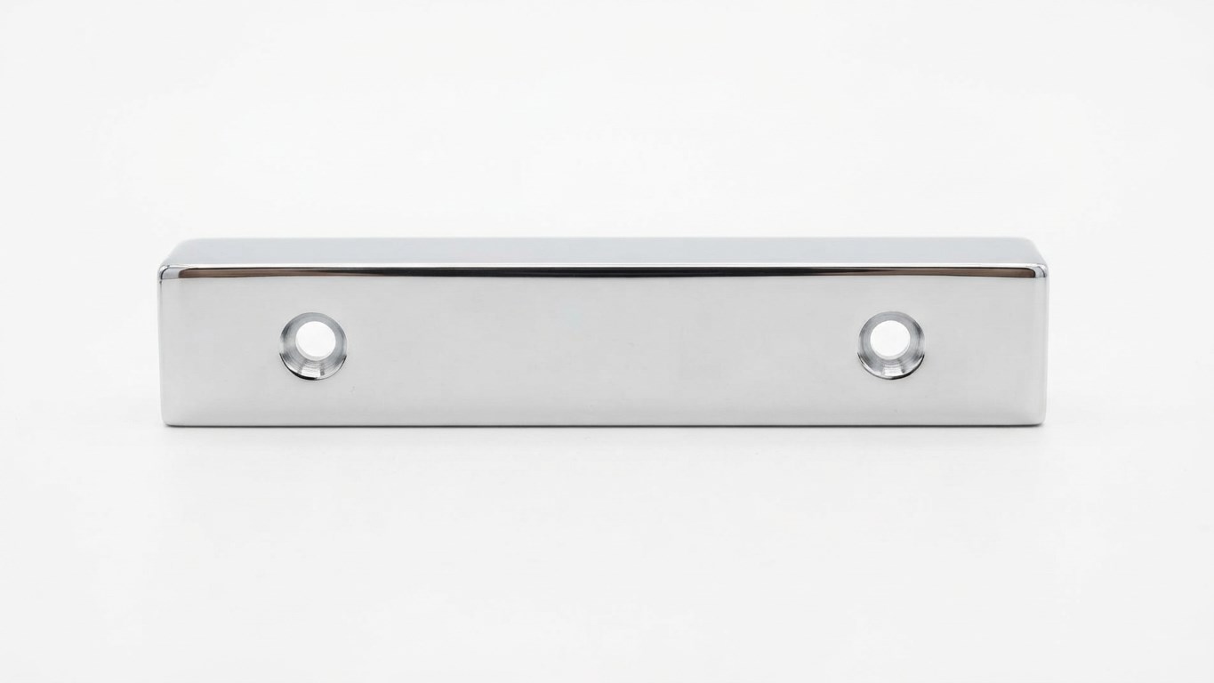 Alüminyum Kulp Radüslü Arkadan Vidalı Krom 10 Cm