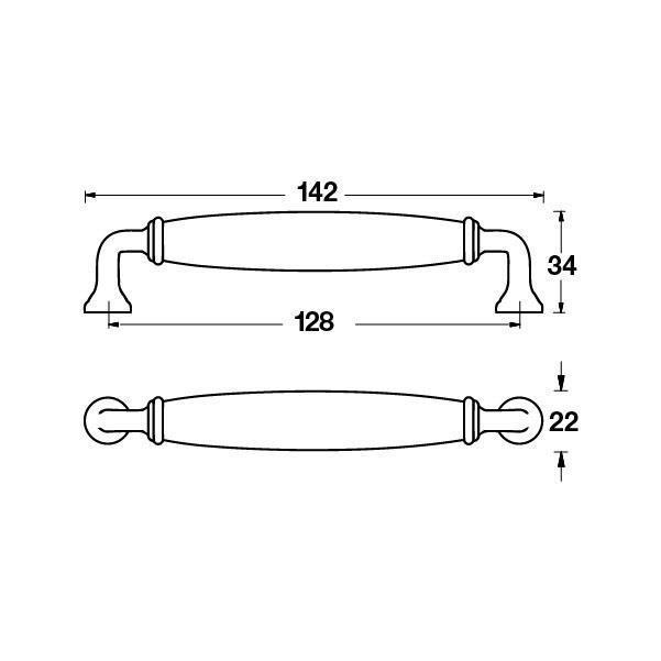 Antik Bronz 128 Mm. Porselen Kulp Rio