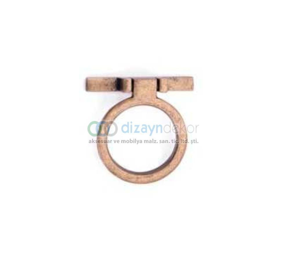 Antik Bronz Yuvarlak Sallantılı Kulp 16 Mm