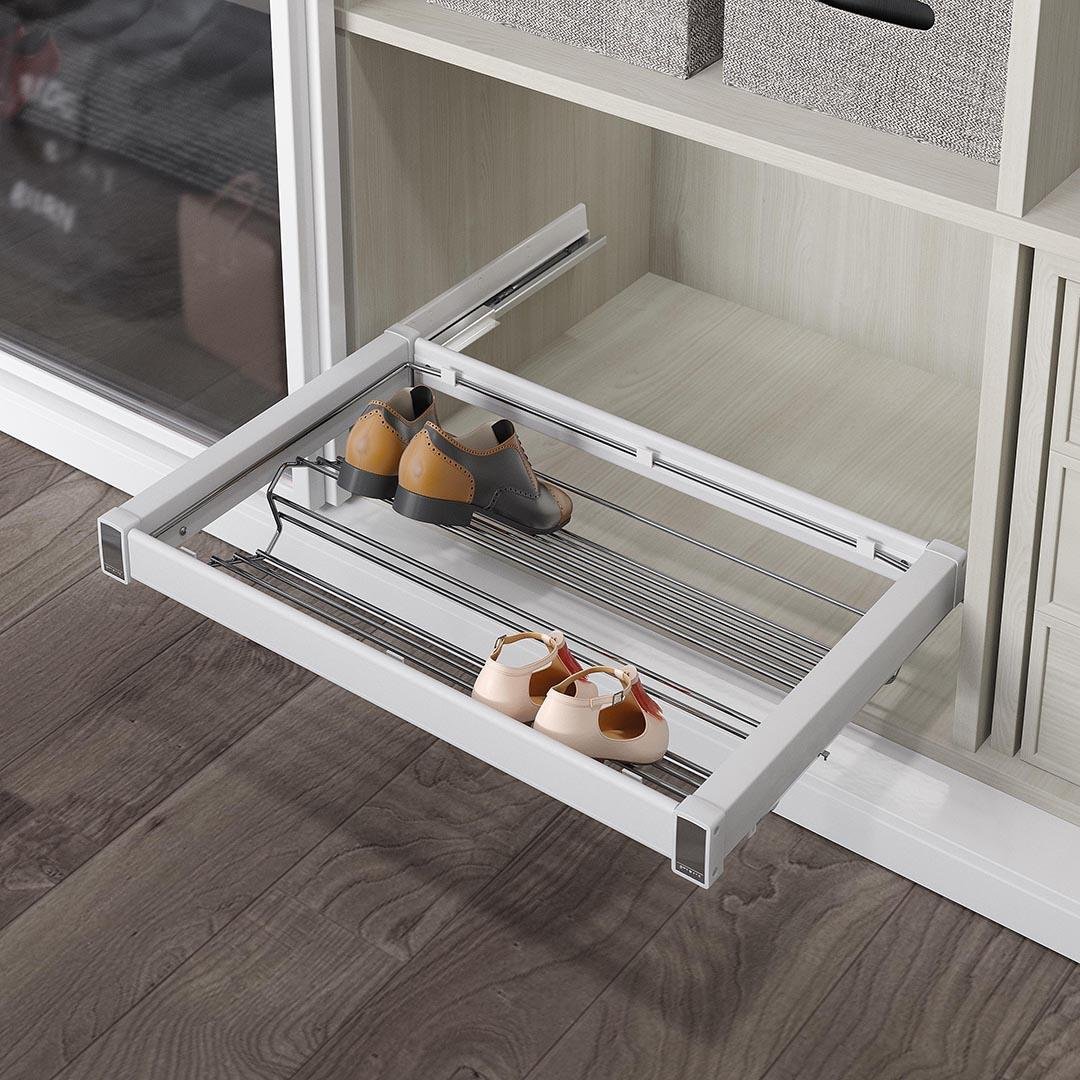 Antrasit Gizli Blum Tandem Raylı Frenli Ayakkabılık Seti S6731-6732