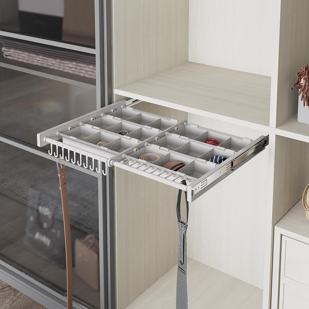 Antrasit Yan Bağlantılı Teleskopik Raylı Aksesuarlık Seti S6326-6329