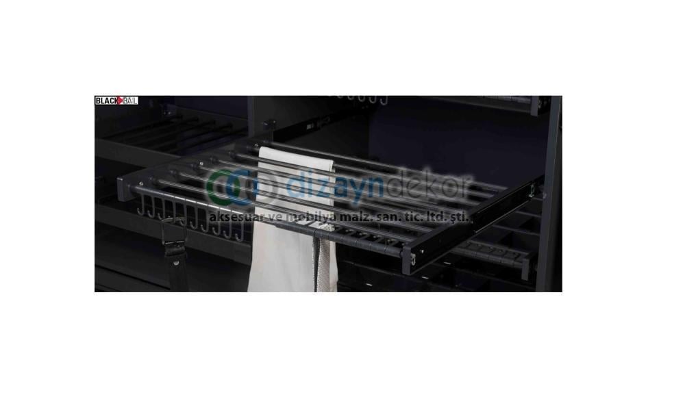 Antrasit Yan Bağlantılı Teleskopik Raylı Pantolonluk S6301-6308