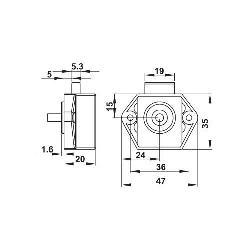 Basmalı Basaç Karavan Kapak Ve Çekmece Kiliti Mini