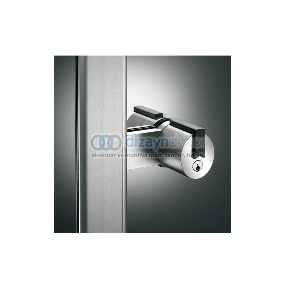 Basmalı Yuvarlak Ofis Tipi Cam Kapı Kolu Parlak Krom