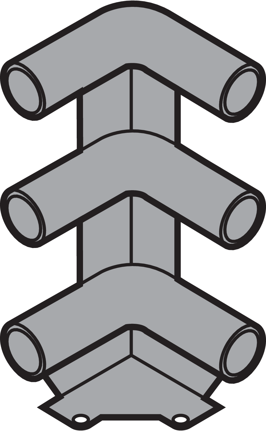 Blum 3'lü Sepetlik Köşe Tutucu Gri 4 Ad.