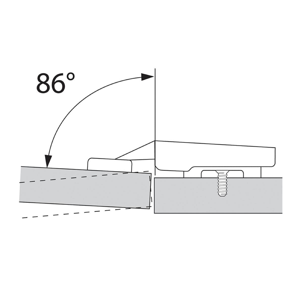Blum 86° 107° açılı menteşe için hareket açısı sınırlayıcısı 74.1103