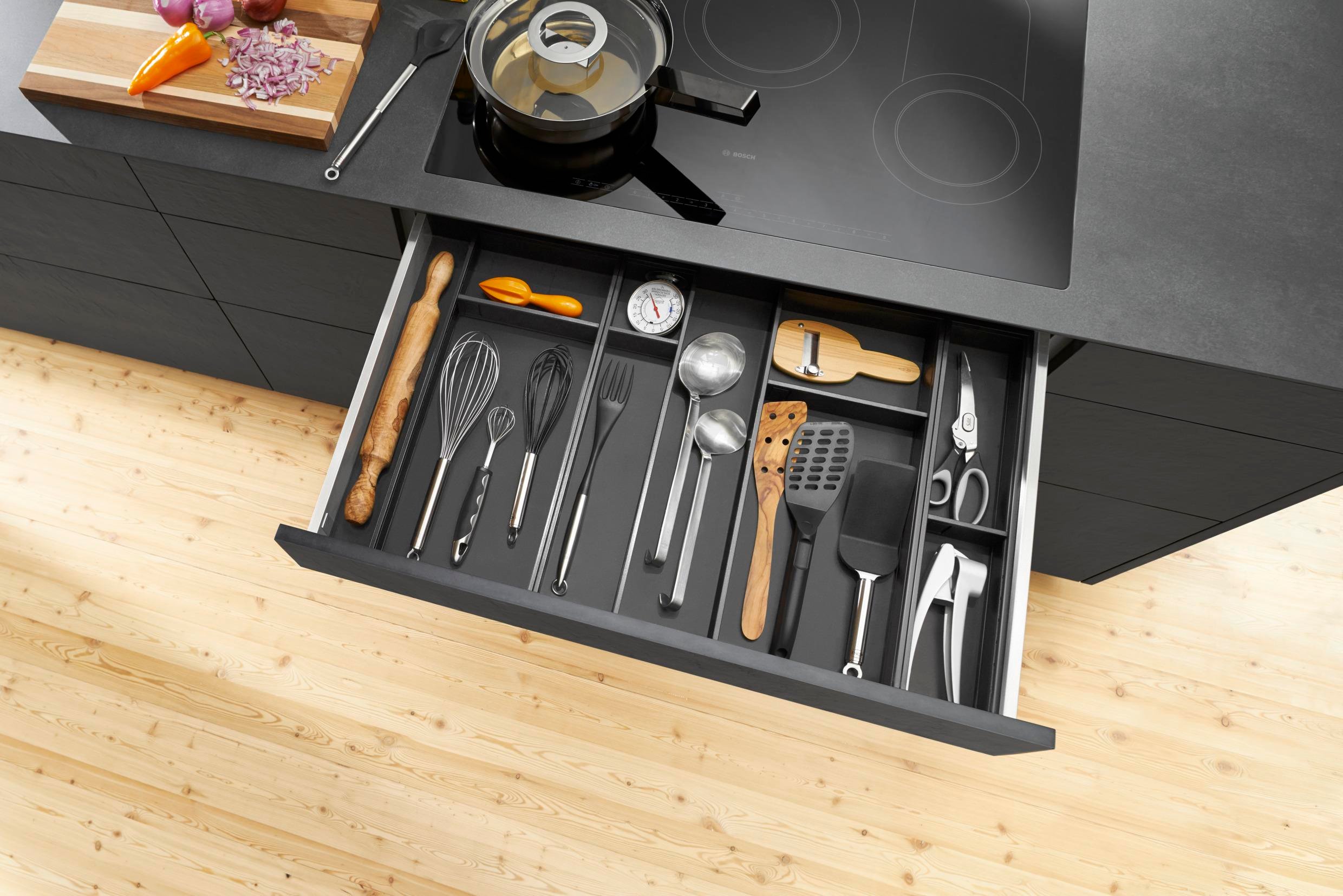Blum Ambia-line Çekmece İçi Kaşıklık Antrasit-mat Siyah 90 Cm. Modül Zc7s500bs3-90