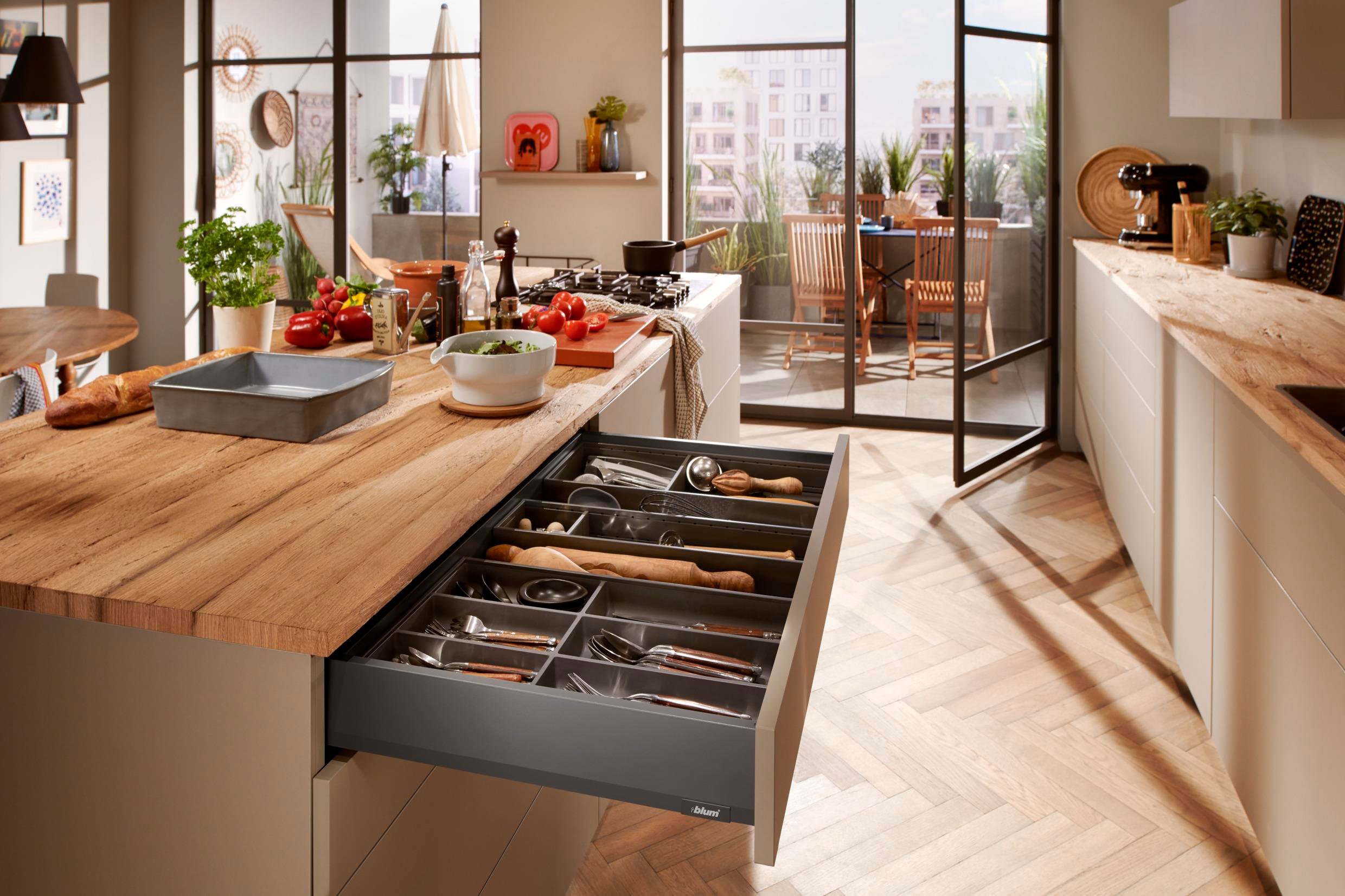 Blum Ambia-line Çekmece İçi Kaşıklık Antrasit-mat Siyah 120 Cm. Modül Zc7s500bs3-120