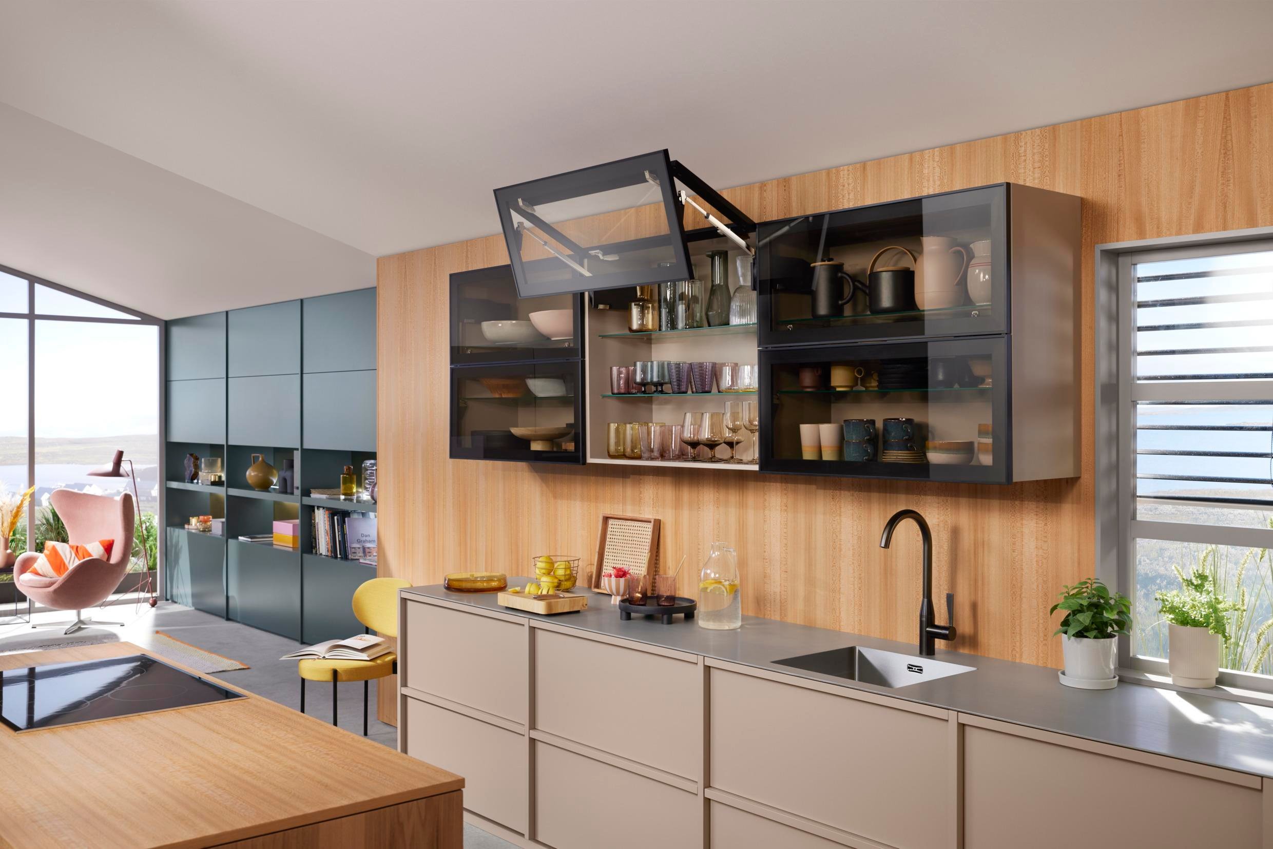 Blum Aventos HF-Top Çiftli Kalkar Kapak Mekanizma Seti 25-35