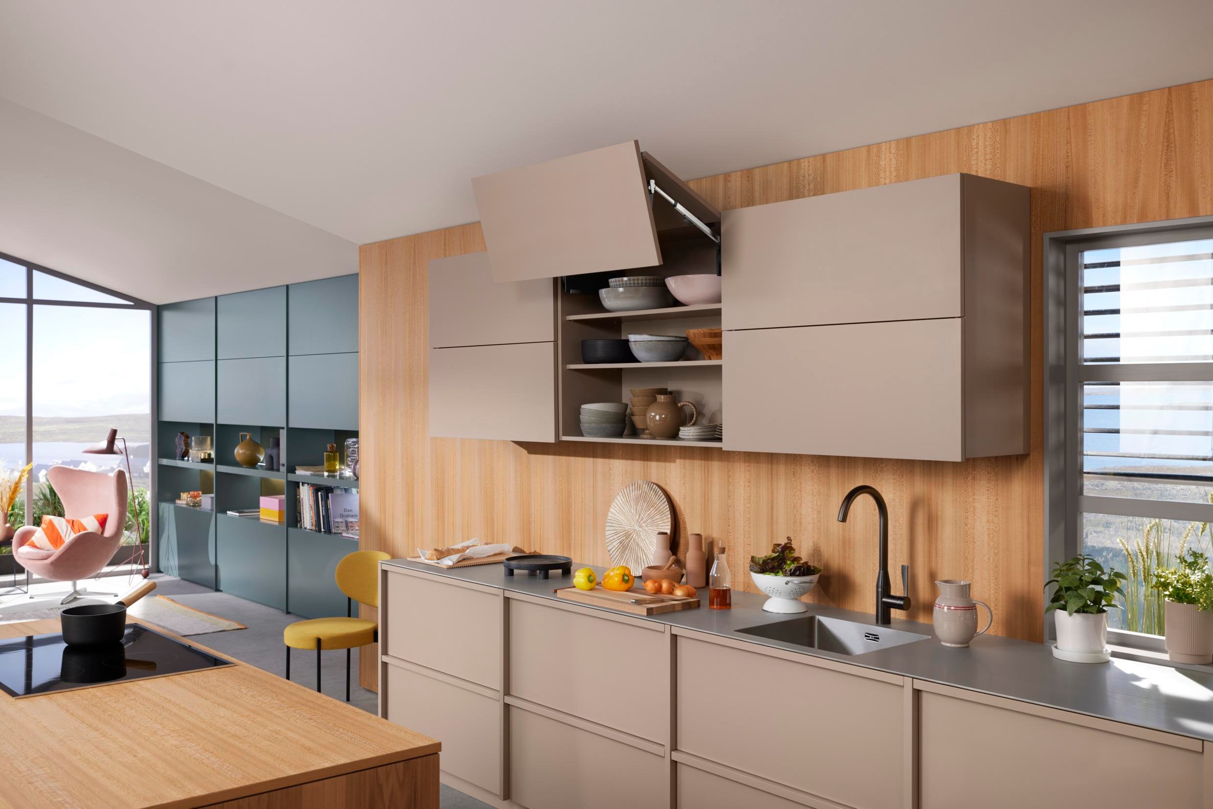 Blum Aventos HF-Top Çiftli Kalkar Kapak Mekanizma Seti 25-35