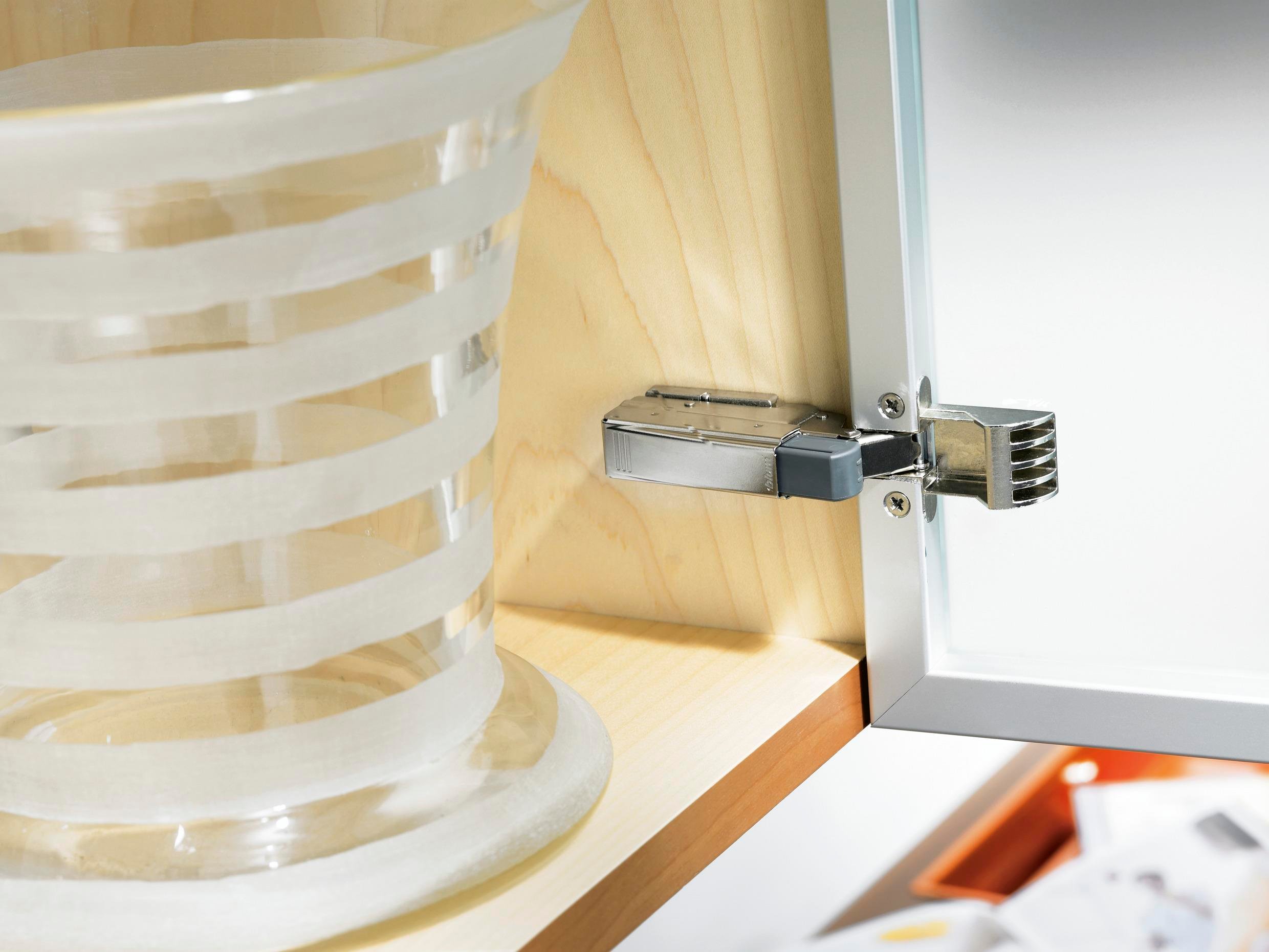 Blum Clip Top Düz Alüminyum Profil Kapak Menteşesi 71T950A + 173L6100